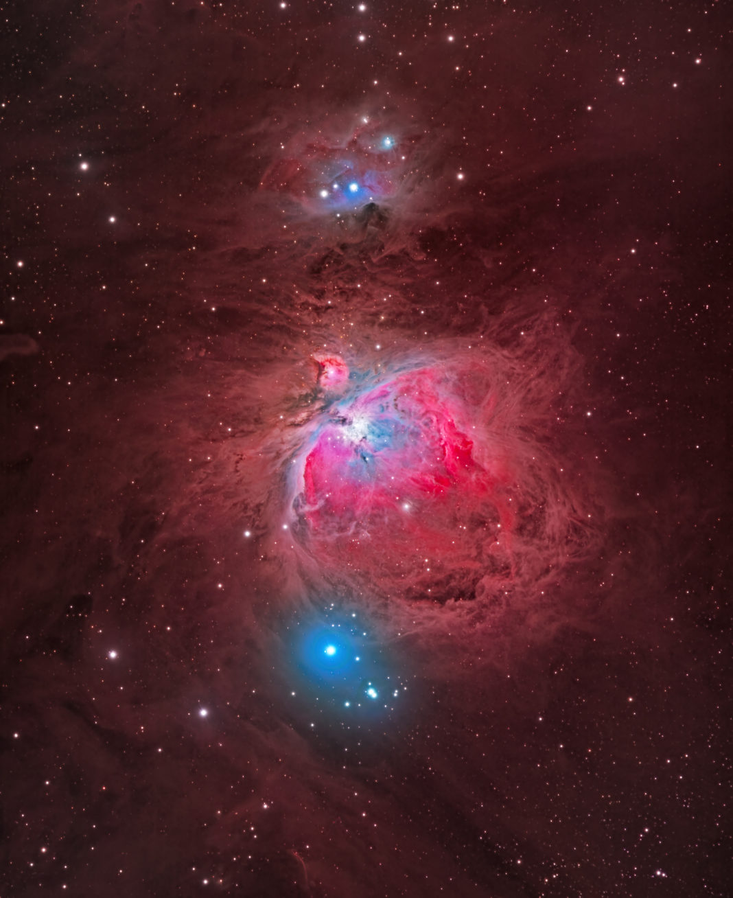 majestic Orion and Running Man nebulae taken by Dr. Gharib using a remote observatory
