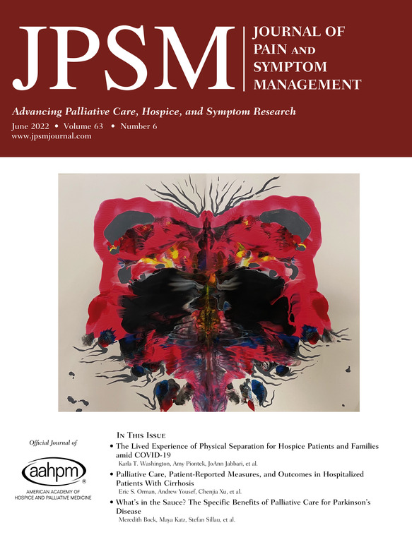 Journal for Pain and Symptom Management cover image