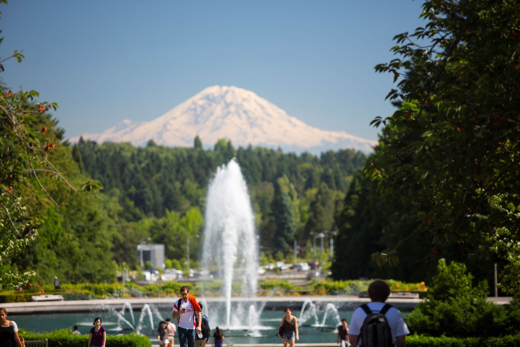 Mt Rainier from campus quad