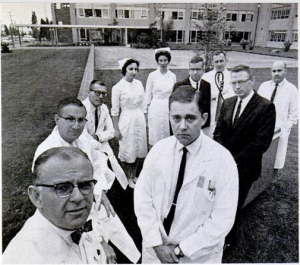 Key members of the Seattle team that developed the shunt and artificial kidney treatment, 1960 