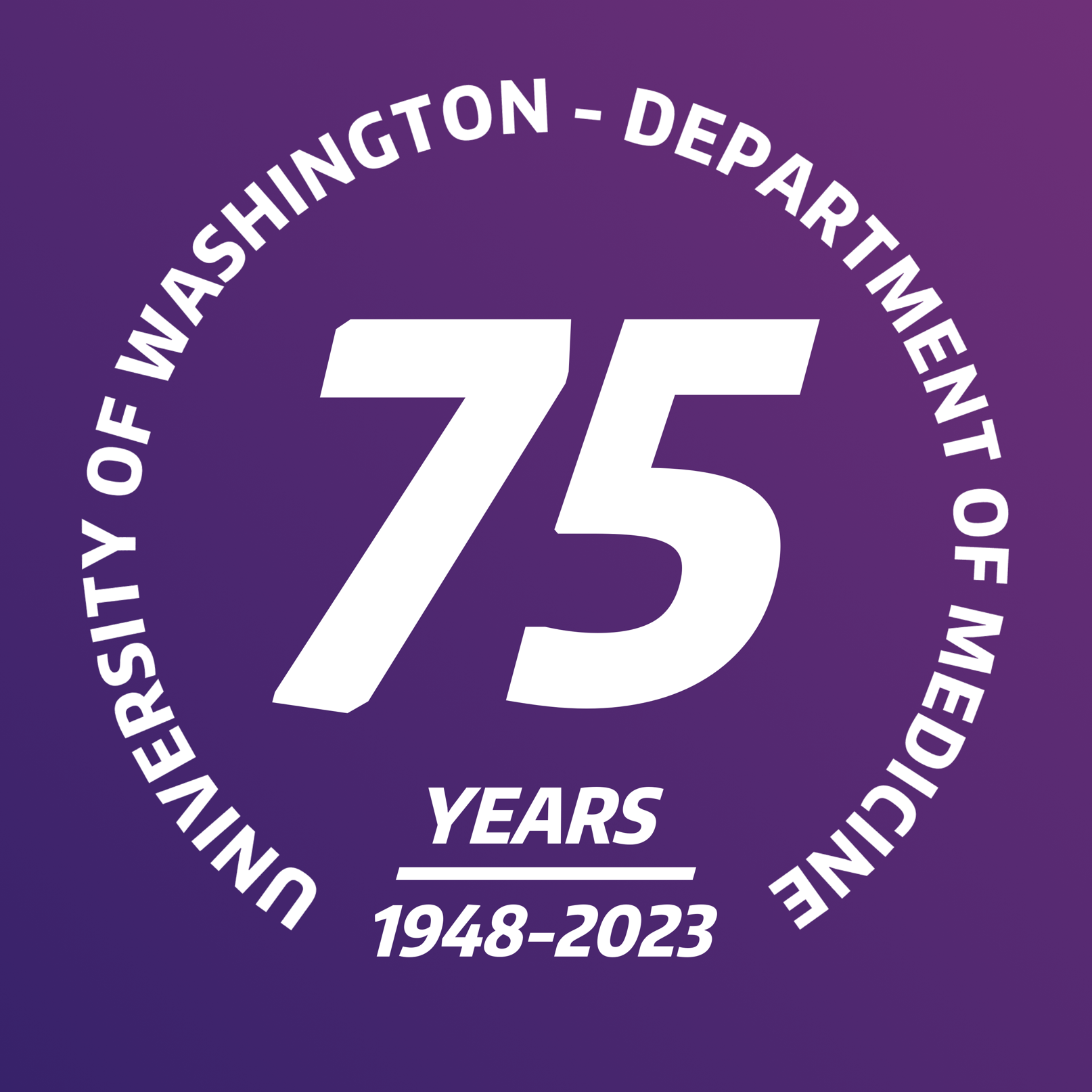 Department of Medicien 75 year logo