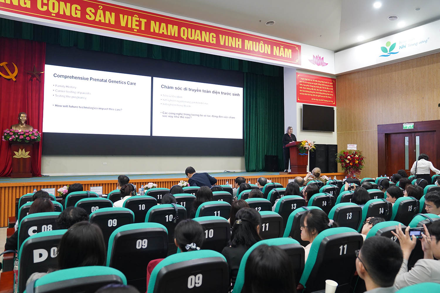 Lepping speaking in Vietnam