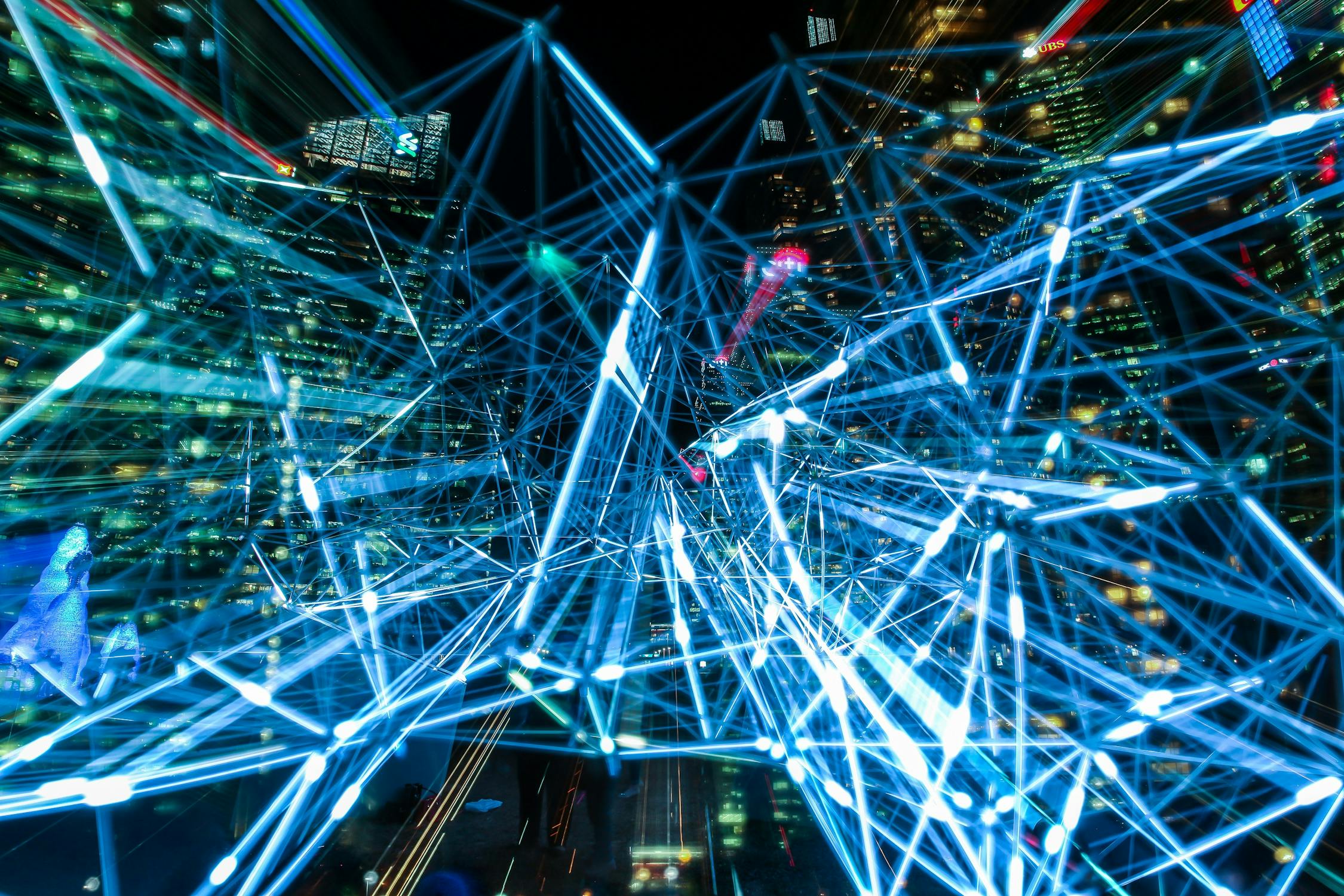 Graphic of digital light connections