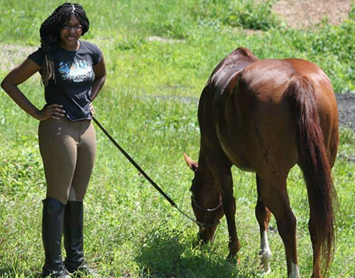 Danielle Julien Trice with horse