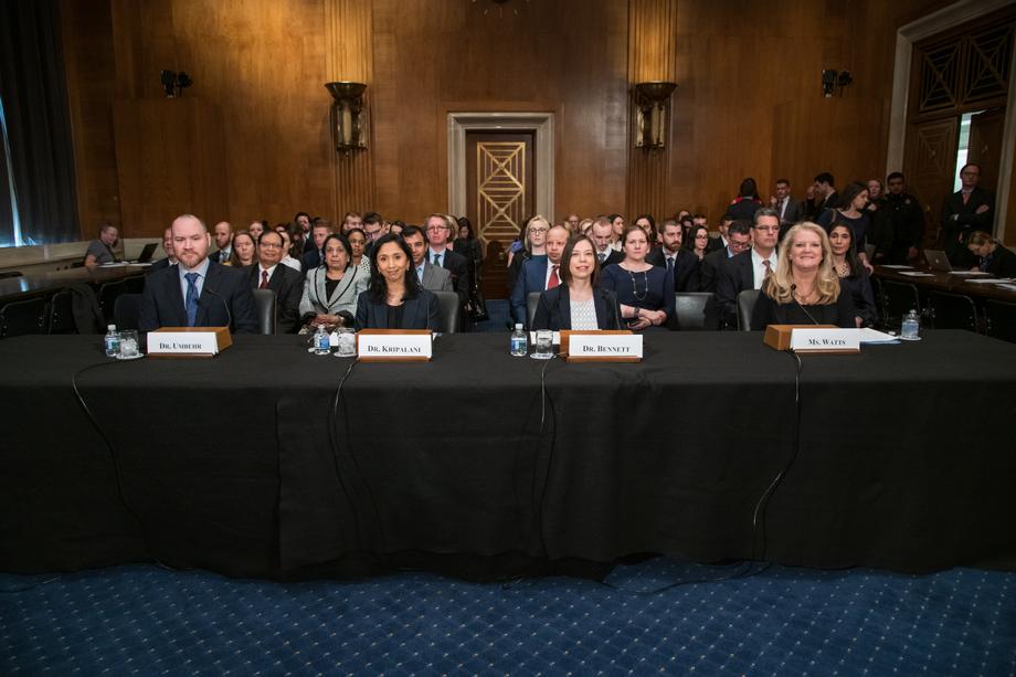 Kate Bennett at a Senate Hearing