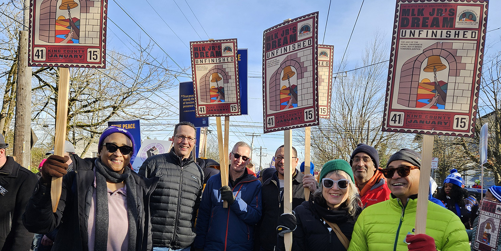 Department employees at MLK march, 2024