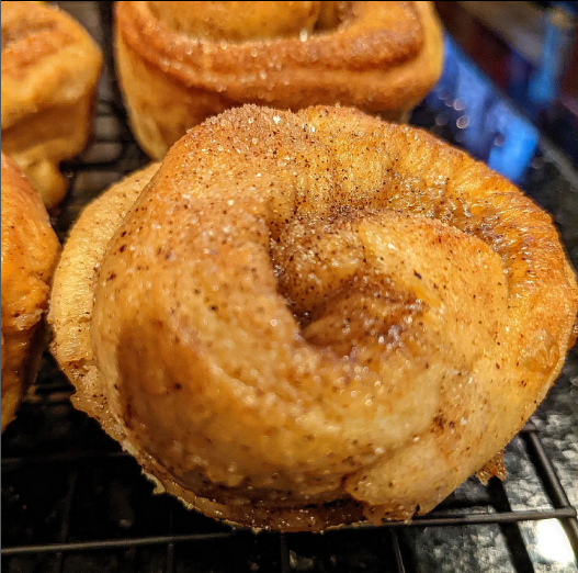 Spirited Baker pumpkin spice morning buns baked with gingerbread rum.