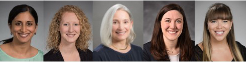 Teaching club leaders: Drs. Anila Finnegan, clinical associate professor, Anna Hagan, clinical assistant professor, Randi Morrison, clinical associate professor, Katie Raskob, assistant professor of clinical practice, and Miriam Schwarz, clinical assistant professor.