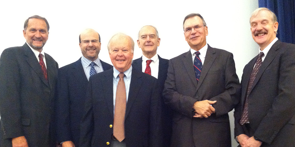 L to R: William Bremner, Ken Steinberg, Findlay Wallace, Lawrence Altman, Henry Schultz, Eric Holmboe