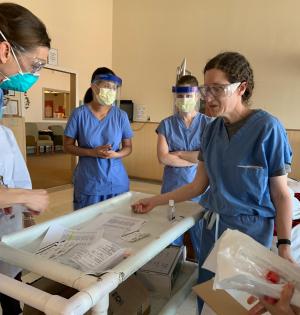 Dr. Alison Roxby leads volunteer testing teams