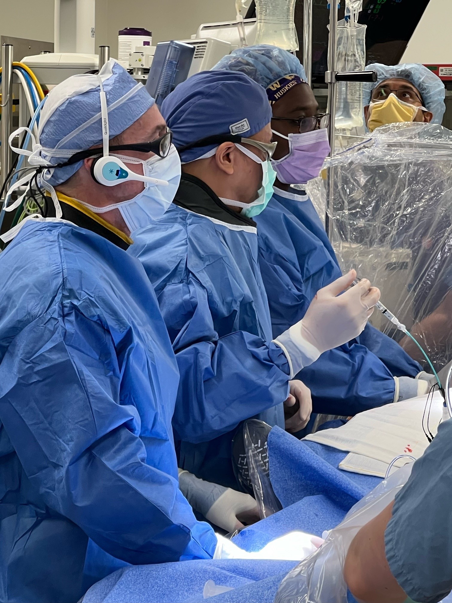 Team performing TAVR procedure