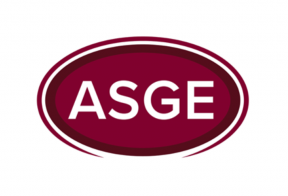 American Society for Gastrointestinal Endoscopy logo (red oval with acronym ASGE)