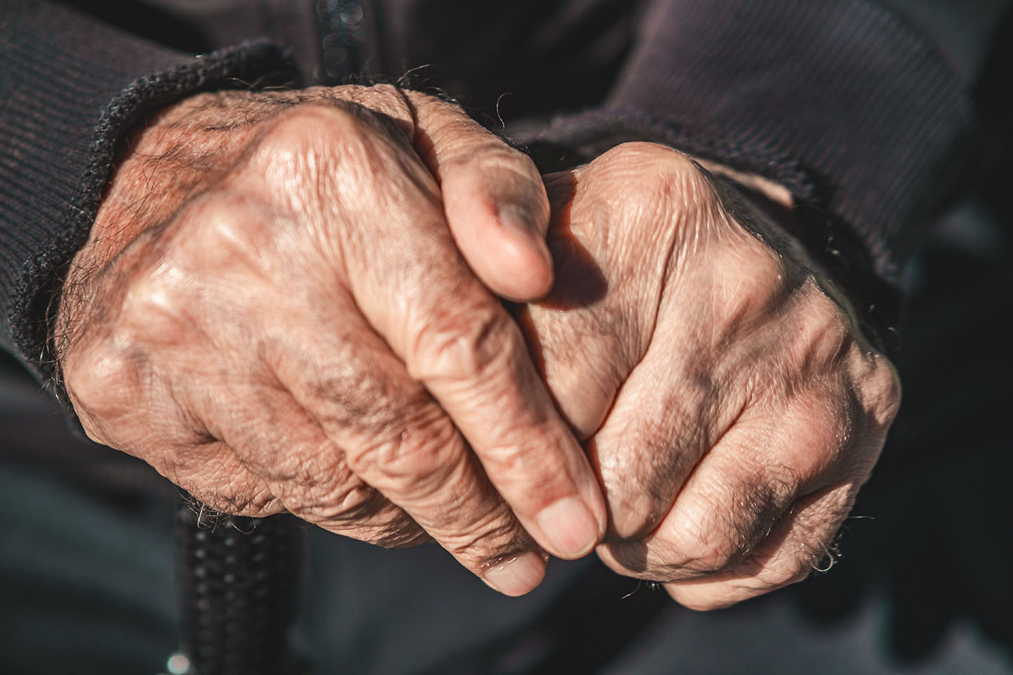 Close up of aging hands. Pexels.