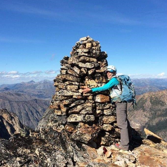 Mona on Tower Mountain in the N. Cascades