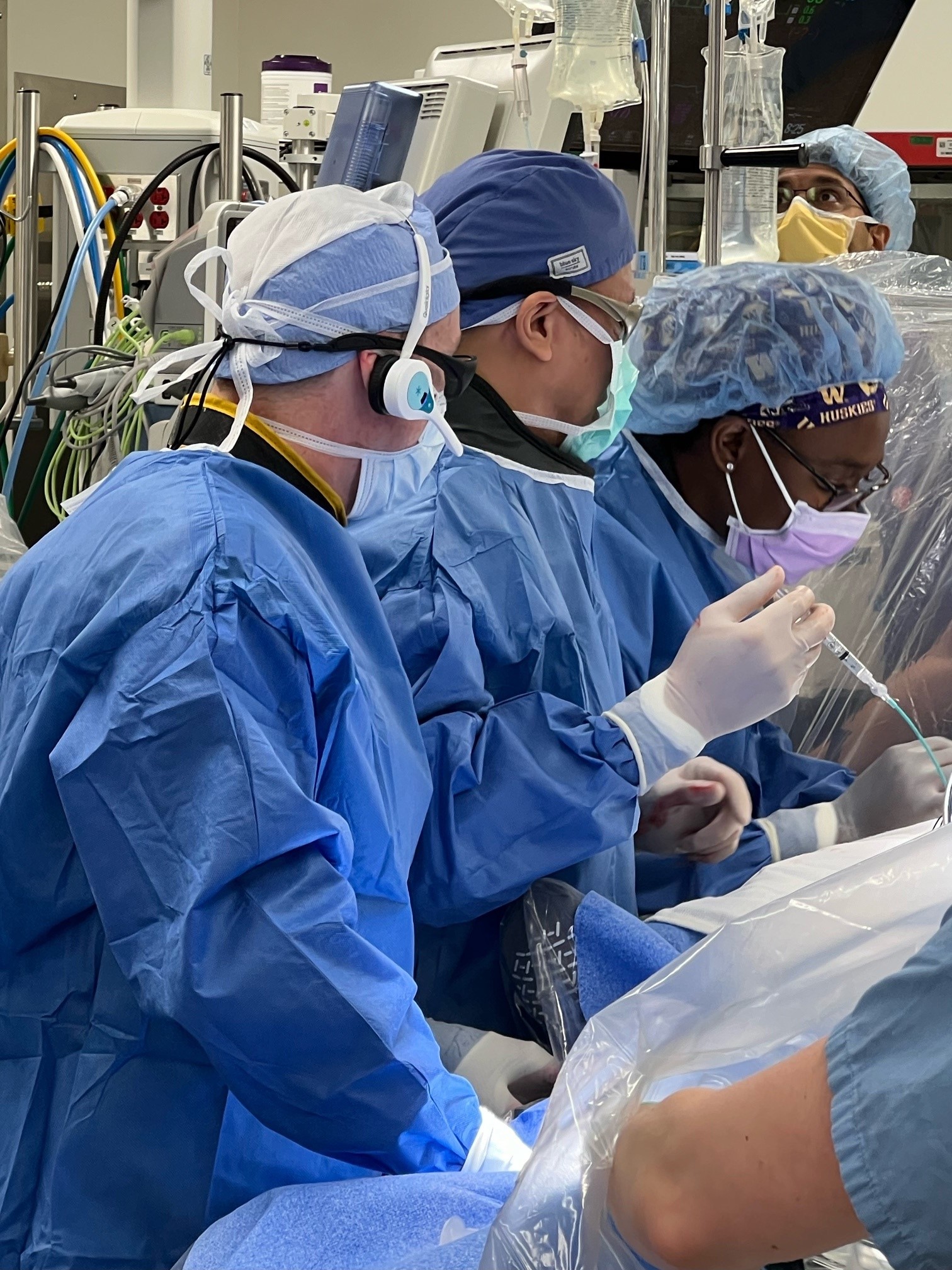 Team performing TAVR procedure