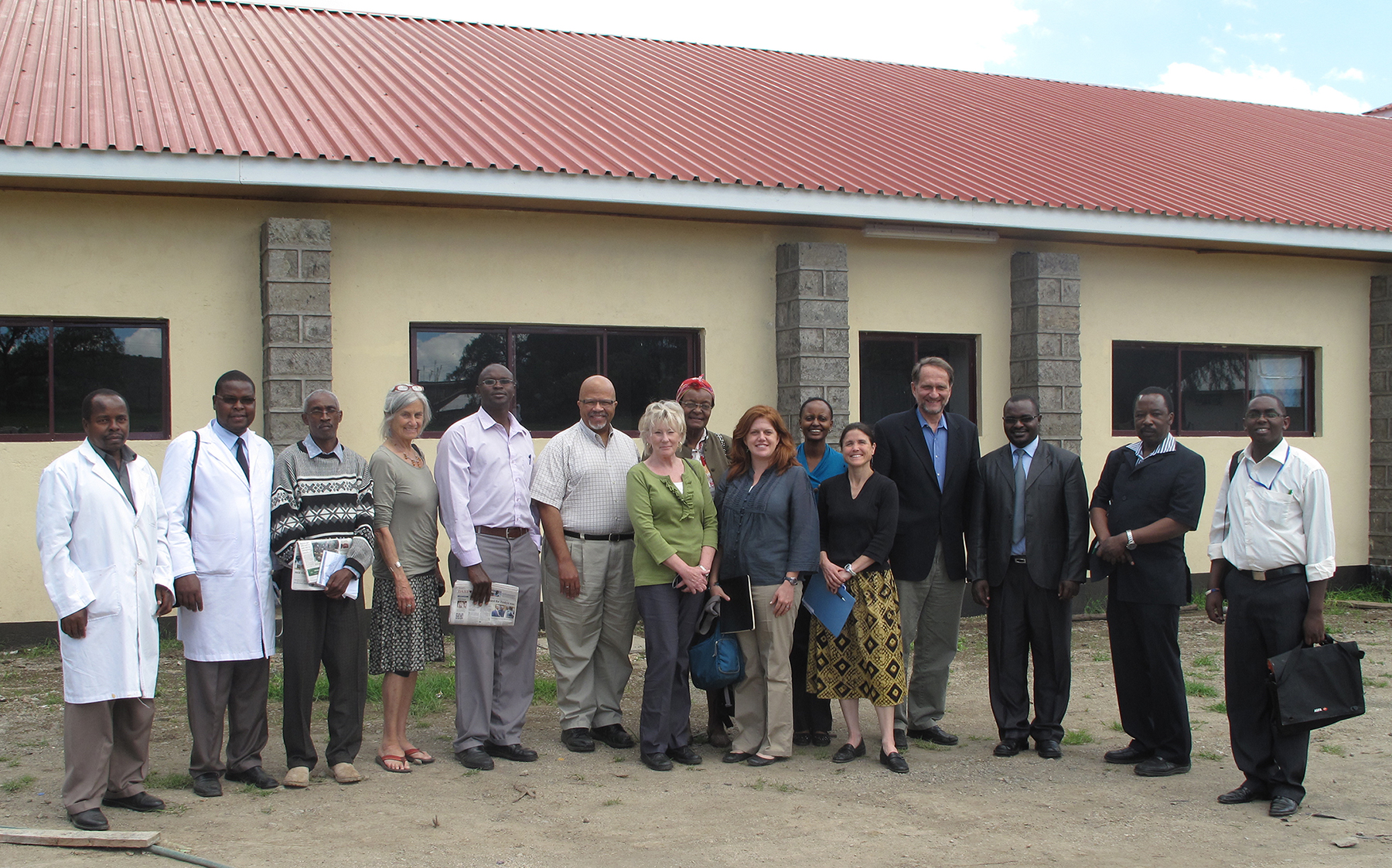 Group of UW and Kenya faculty and guests outside of the Naivasha Regional Hospital in Kenya. Photo by Aliza Monroe-Wise