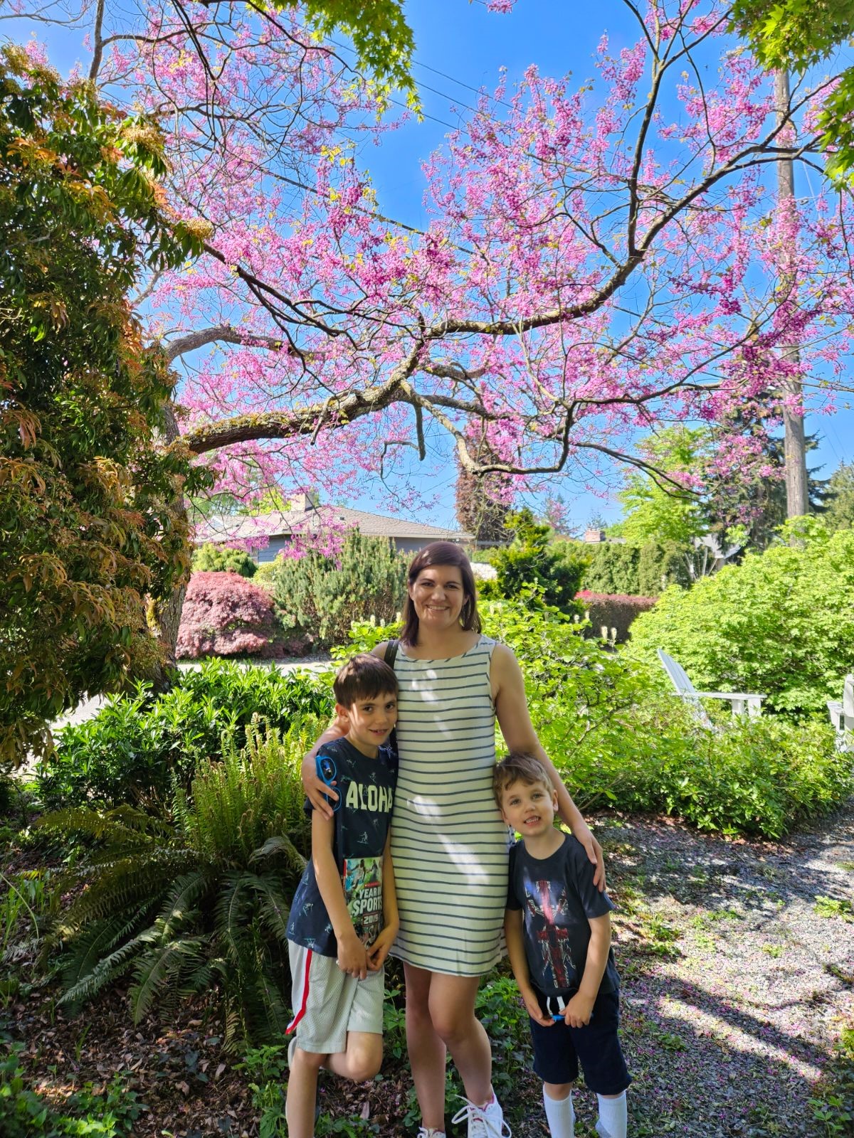 Jackie with her sons