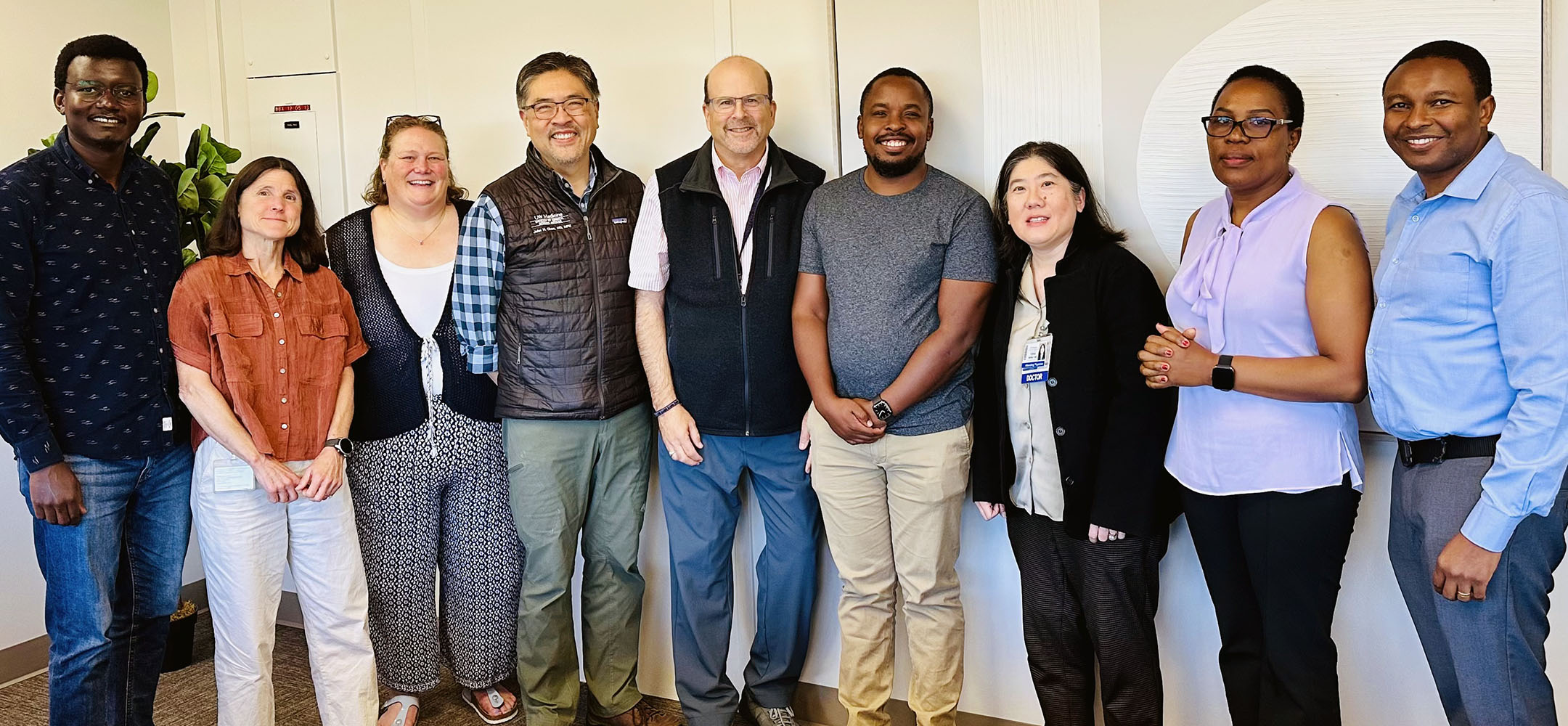 Group of leaders in the Dept of Medicine and visiting folks from Naivasha, Kenya